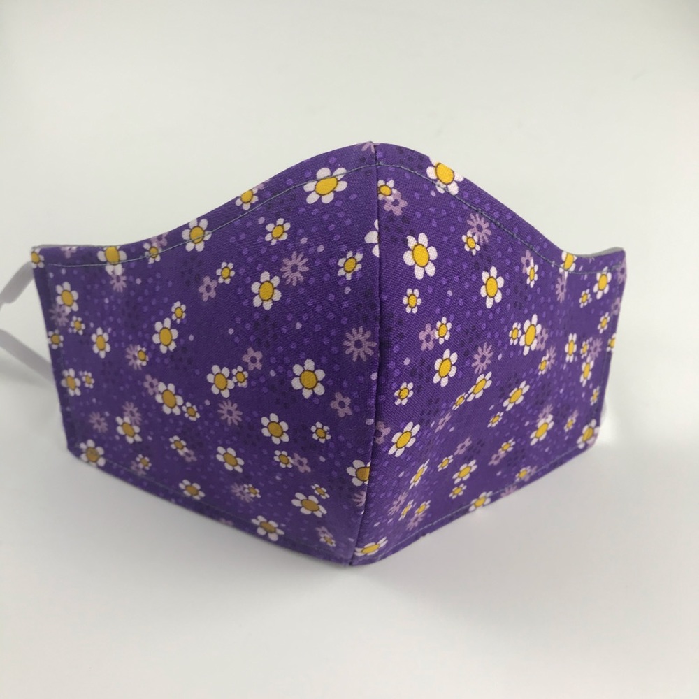 Mini Flower in Purple Facemask Pattern